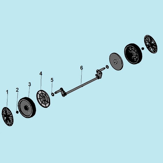 Колеса и ось передних колес Champion LM4630 до 2019г.